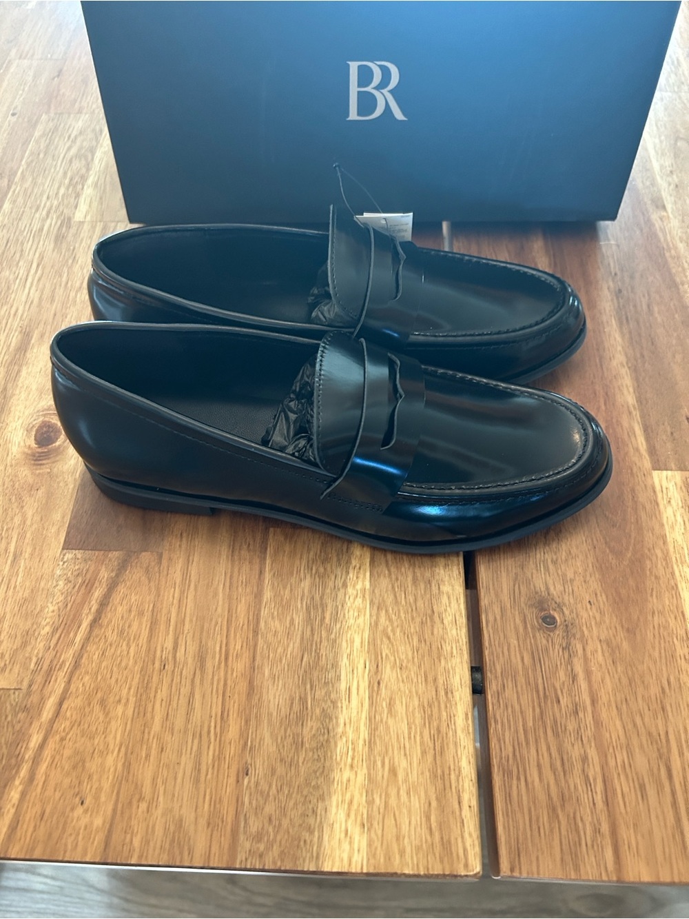 BANANA REPUBLIC black leather loafer 7
